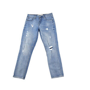 GAP 1969 Jeans Womens 26R (27x26) Best Girlfriend Distressed Blue Denim